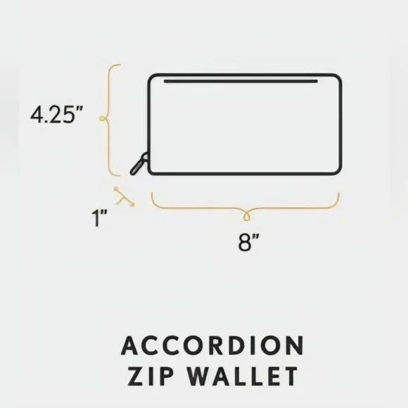 Portland Leather Goods Smooth Black Accordion Wallet - Picture 8 of 8